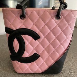 Chanel Vintage Bucket Bag - Black and Pink